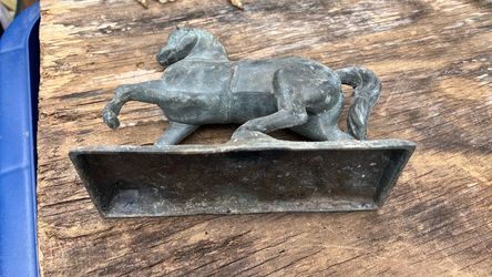 Vintage Bronze Horse Figurine on Base