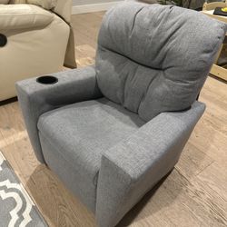 Child Recliner Chair with Cup Holder – Gray 