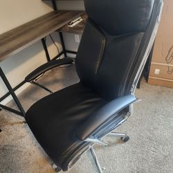$80 Executive Office Chair Black Leather
