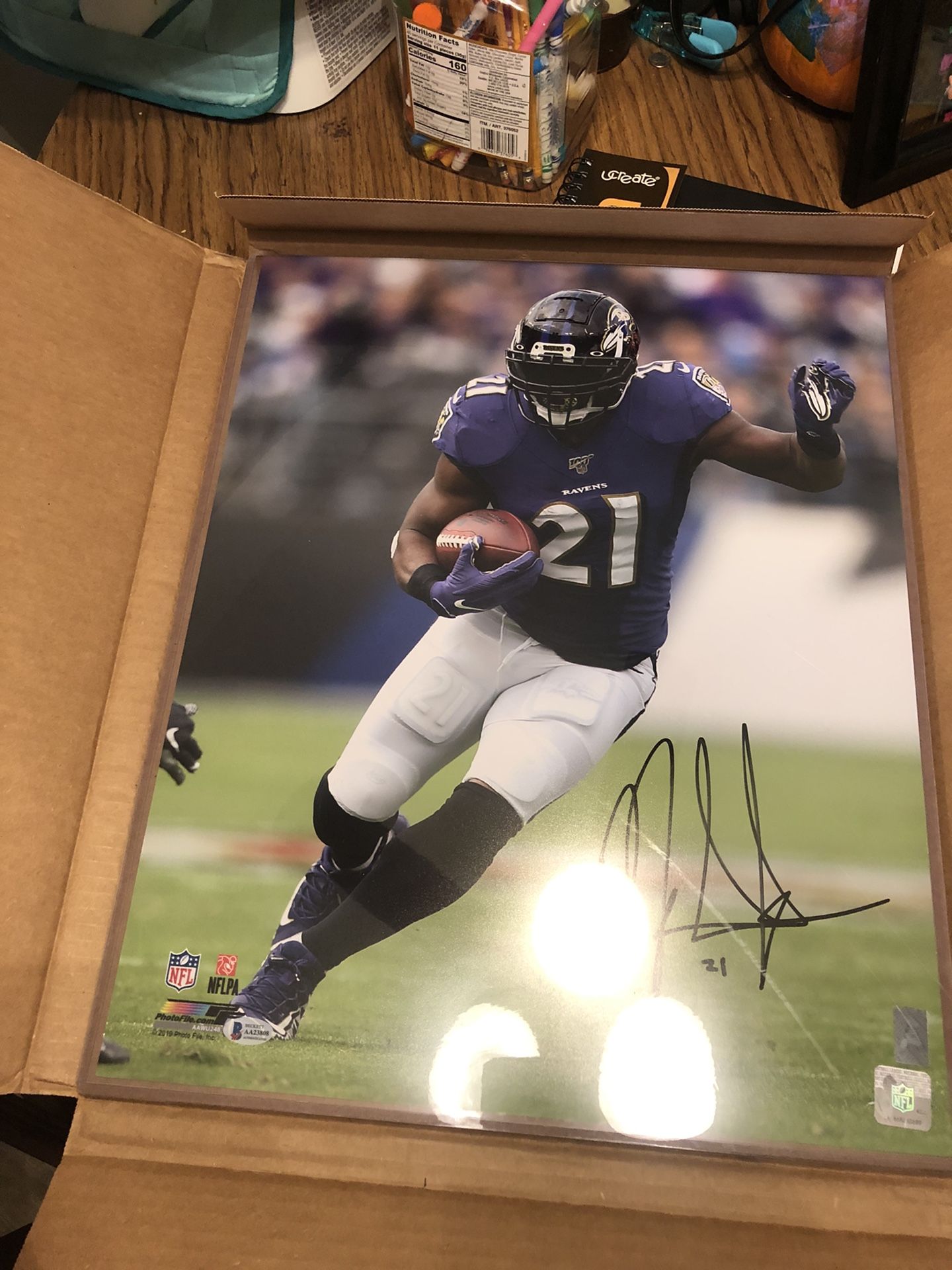 Mark Ingram Autographed Photo Baltimore Ravens
