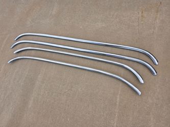 OEM 1973 to 1991 Chevrolet Crew Cab Door Rain Gutter Trim Molding Set 4