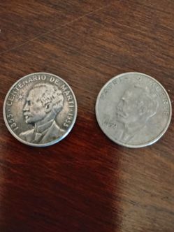 Cuba 25.centavo y 20 centavo