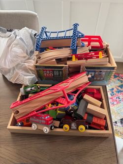 Wooden train set
