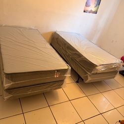 Twin mattress and box spring set (2pc - new) NEW KING-QUEEN-FULL-TWIN SIZE SETS MATTRESS AND BOX SPRING 2-pcs 
