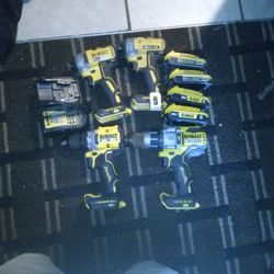 DeWalt Drills And Batteries Plus Charger 