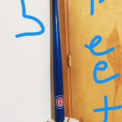Unique/Rare, (1 of kind) MLB, Chicago Cubs: (5 ft., 11 lbs) Blue Wooden Baseball Bat, Firm. 