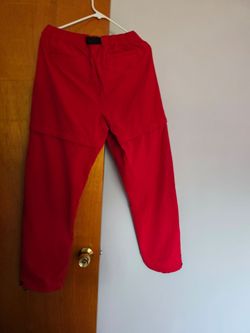 Red Convertible Zip-Off Pants