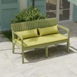 Resin Patio Furniture Set, No Rust Modular Outdoor Sectional Sofa Set, All Weather Patio Conversation Set, for Backyard, Deck, Poolside with Cushion