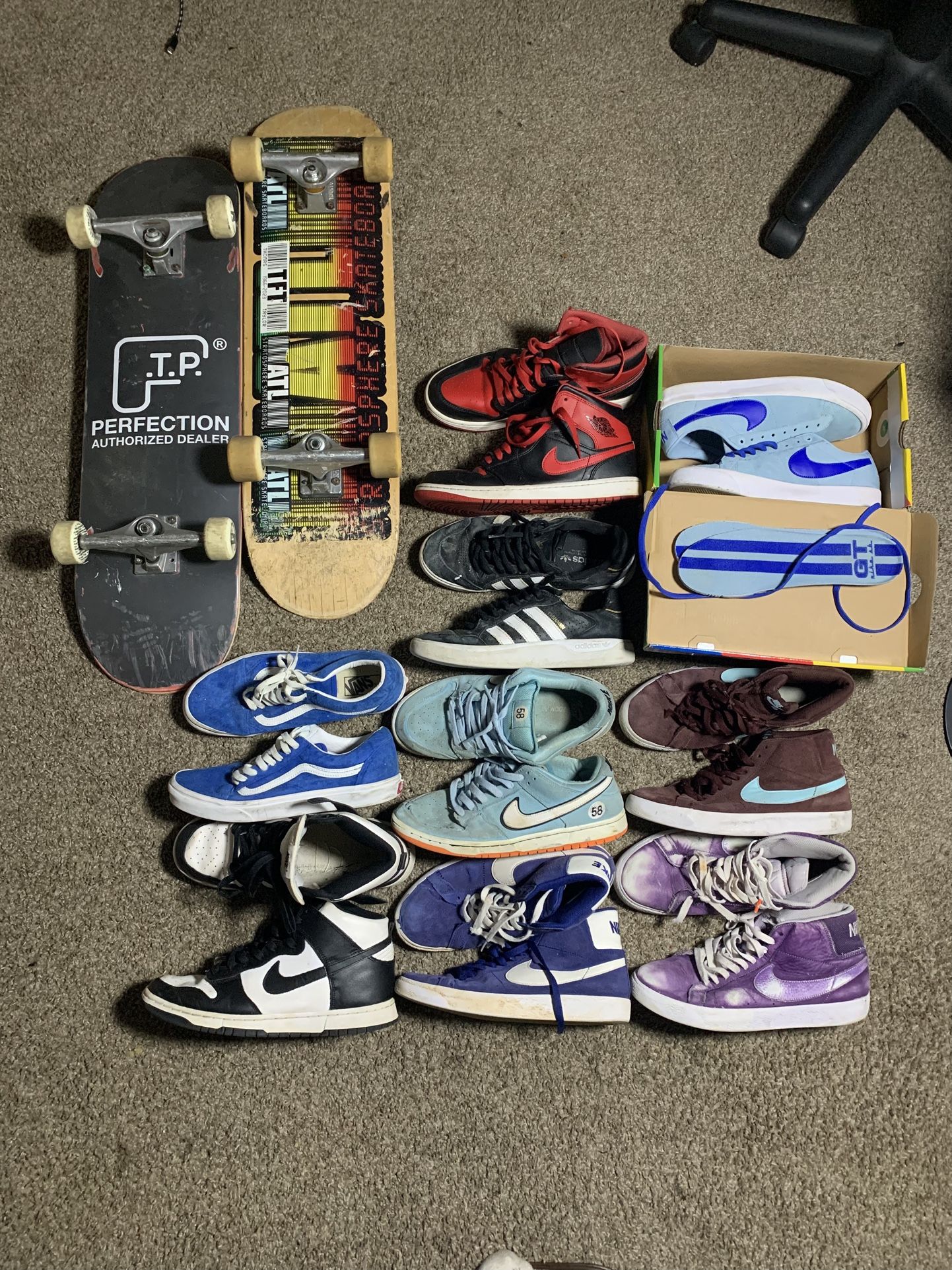 skateboards and Nike Sb’s