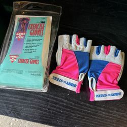 Vintage Body of Steel Exercise Gloves
