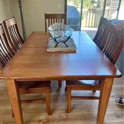 Amish Dining Table With 6 Chairs