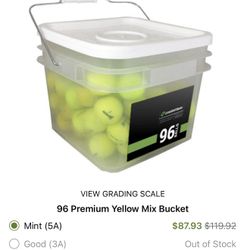 $65 - 99 Premium Yellow Golf Balls (Mixed)
