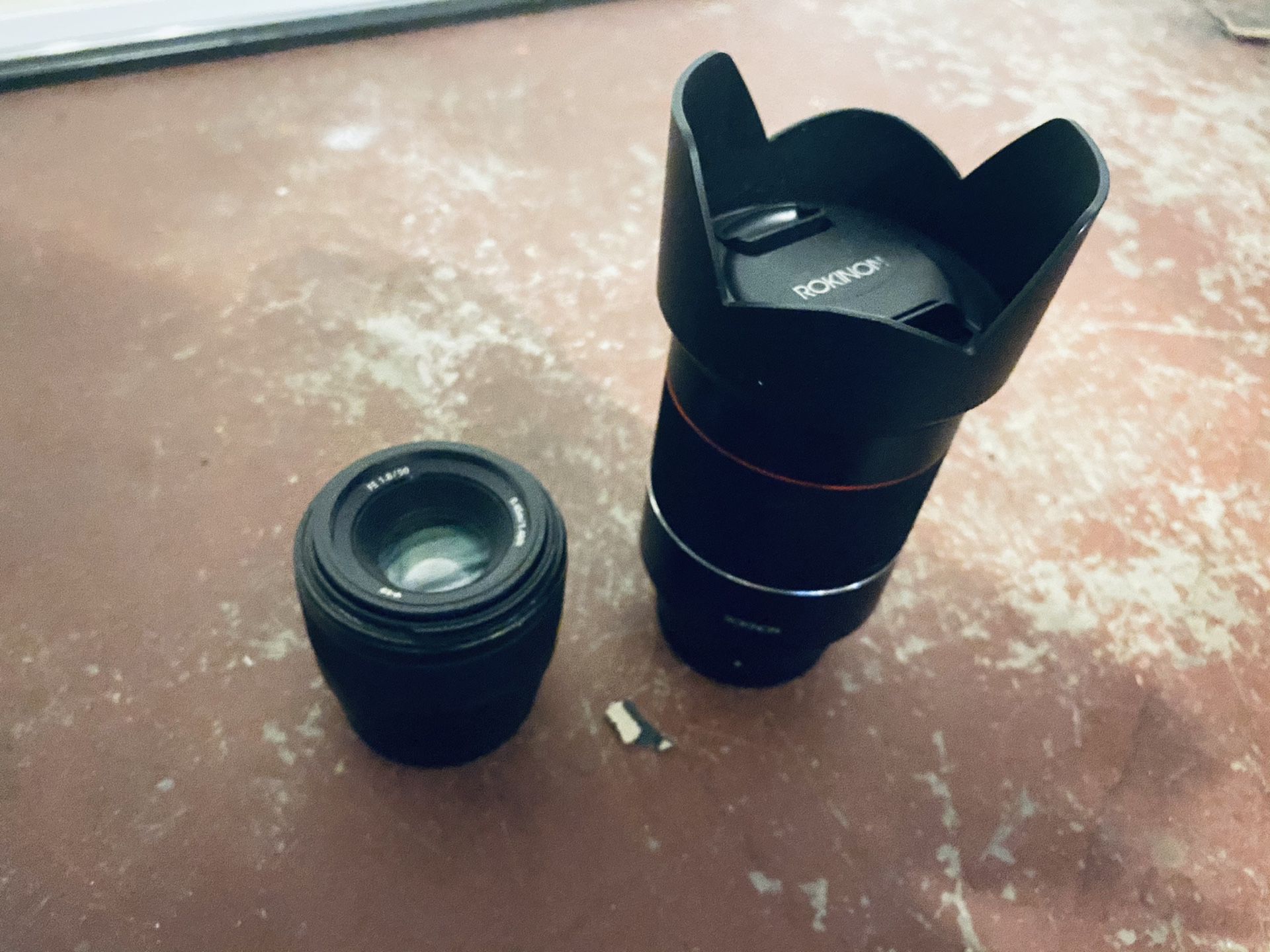Sony and Rokinon Camera Lens