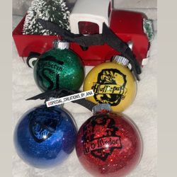 Custom Harry Potter Glitter Ornaments Set ✨🎄