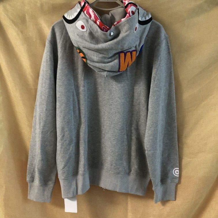 BAPE Grey Bape Shark Hoodie
