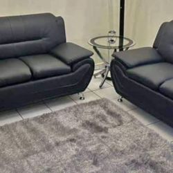 BLACK LIVING ROOM SET