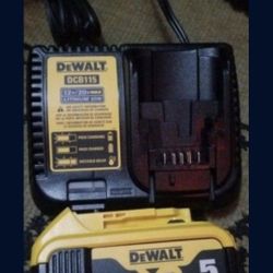 Dewalt Battery 5.0ah And Charger 