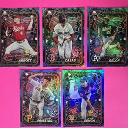 2024⚾️5-Topps Holiday Blue Metallic Cards