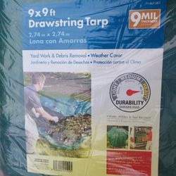 3- 10 X10 Foot Tarps With Built In Draw Strings