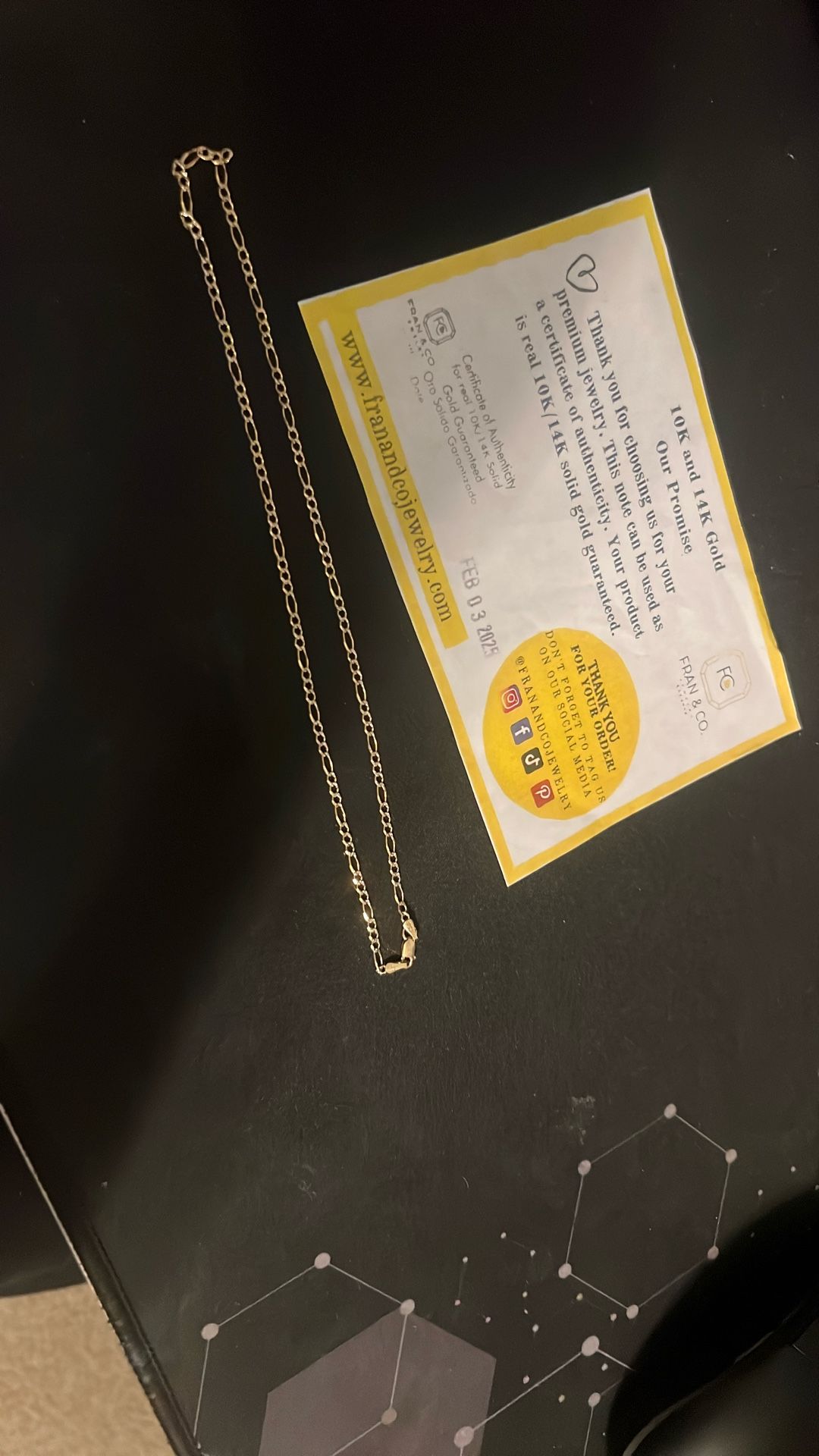 Real 10K Diamond Cut Gold Chain For Kids