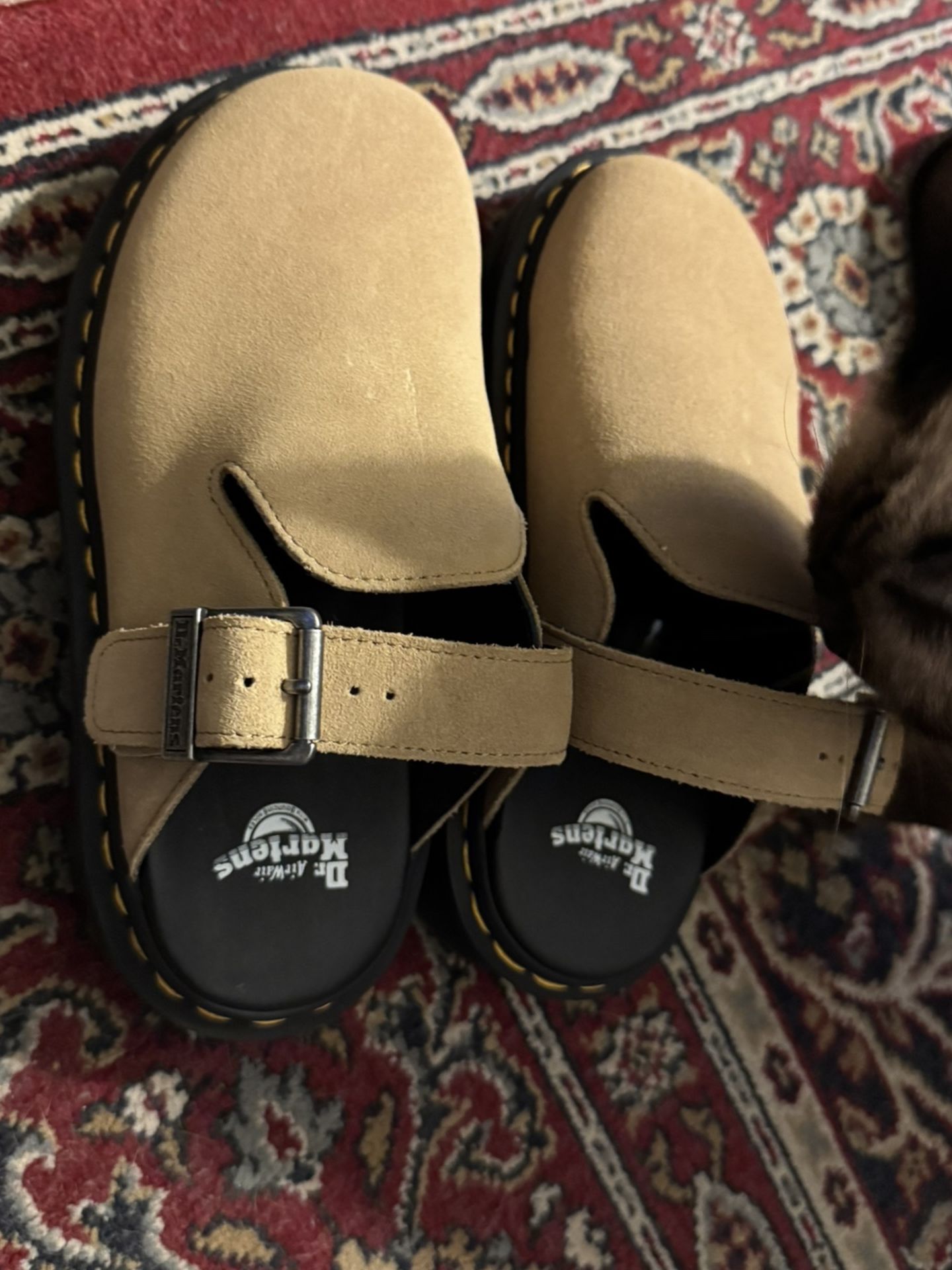 tan zebzap mules - dr. martens women’s 6