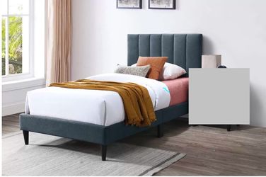 Twin size bed frame with mattress