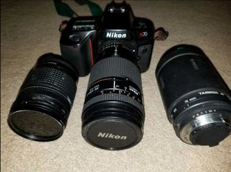 Nikon N70 SLR Camera Outfit With 3 Lens