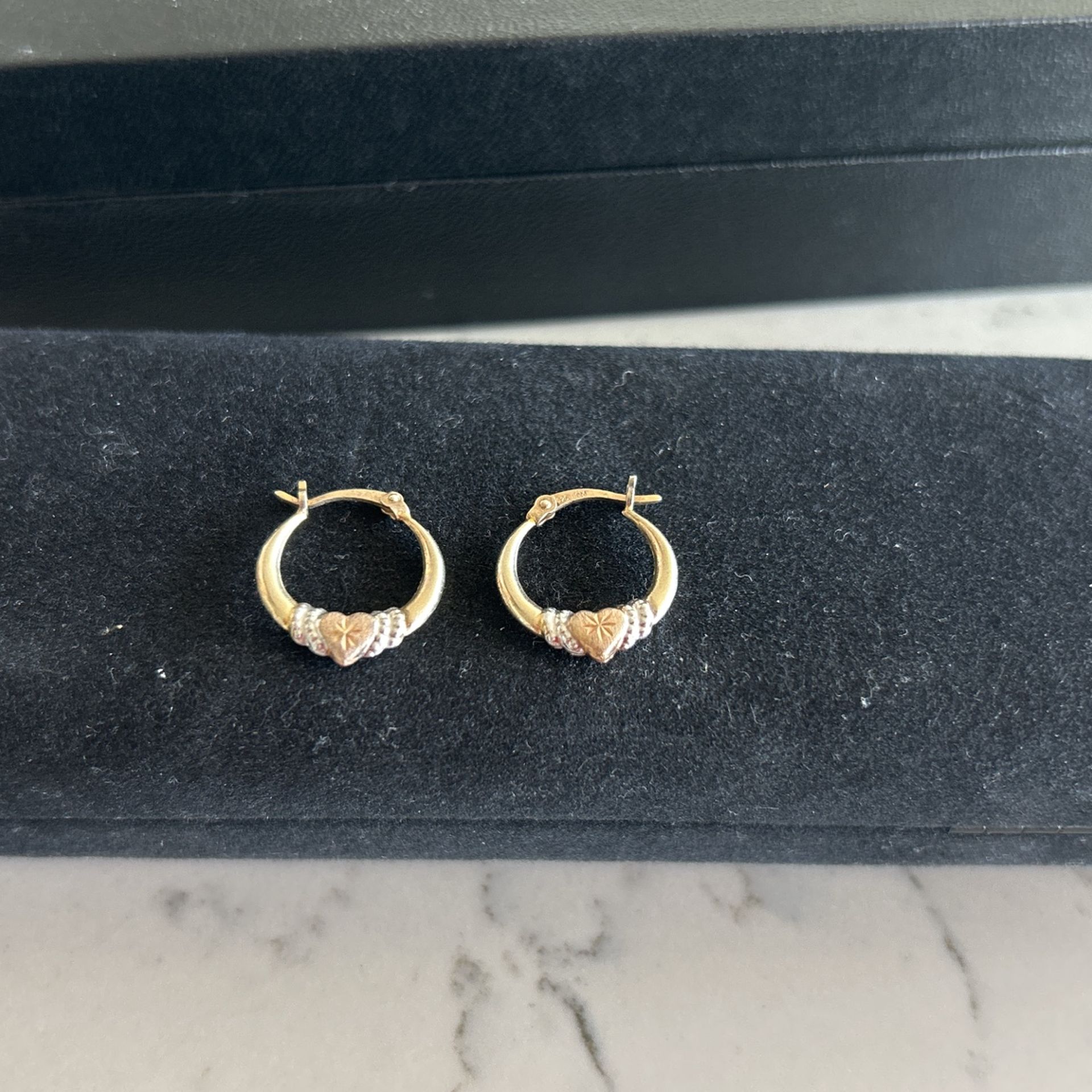 Designer Sterling Silver Diamond Heart Earrings