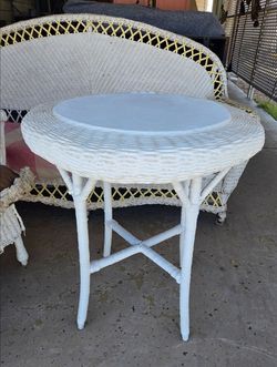 Antique 1920's-1930's Wicker Table