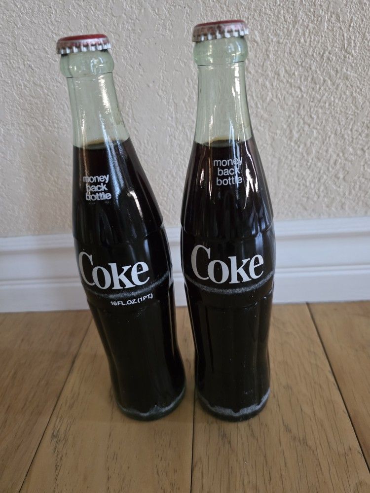 Old Glass Coke Bottles From 1970.