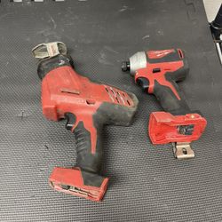 Milwaukee M18 Impact drill And SawZall