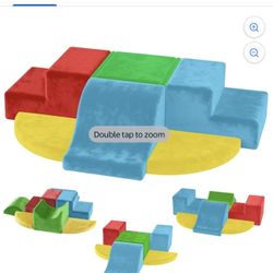 G TALECO GEAR Climbing Toys for Toddlers, 7 Pieces Indoor Baby Foam Blocks Soft Play Set with PU Leather, Kids Climb and Crawl Sliding Activity Struct