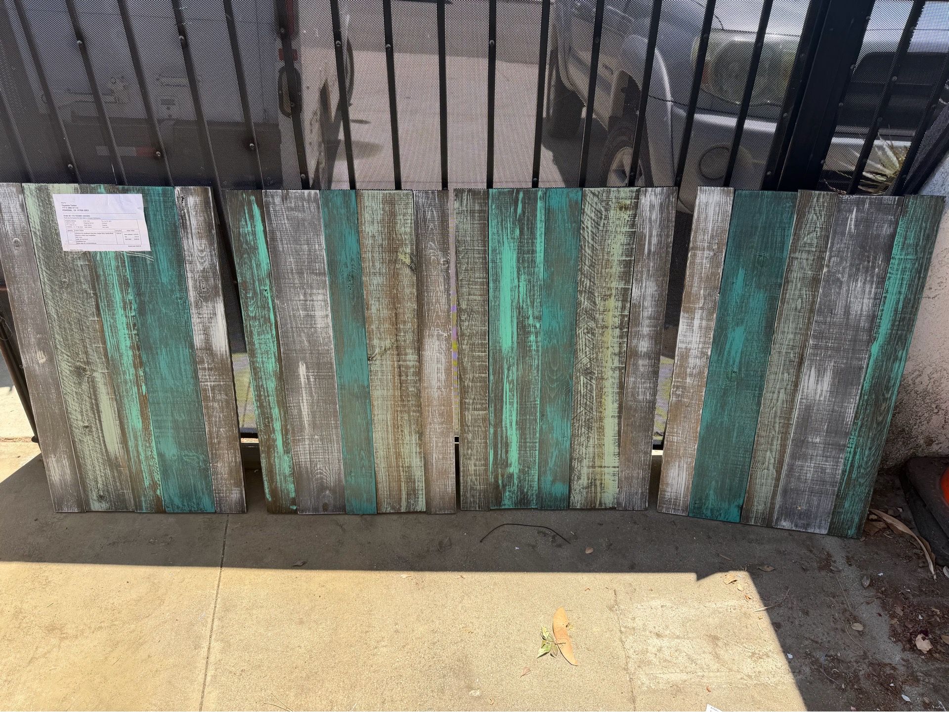 4 panel wood wall art