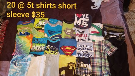 20 kids 5t short sleeve shirt lot