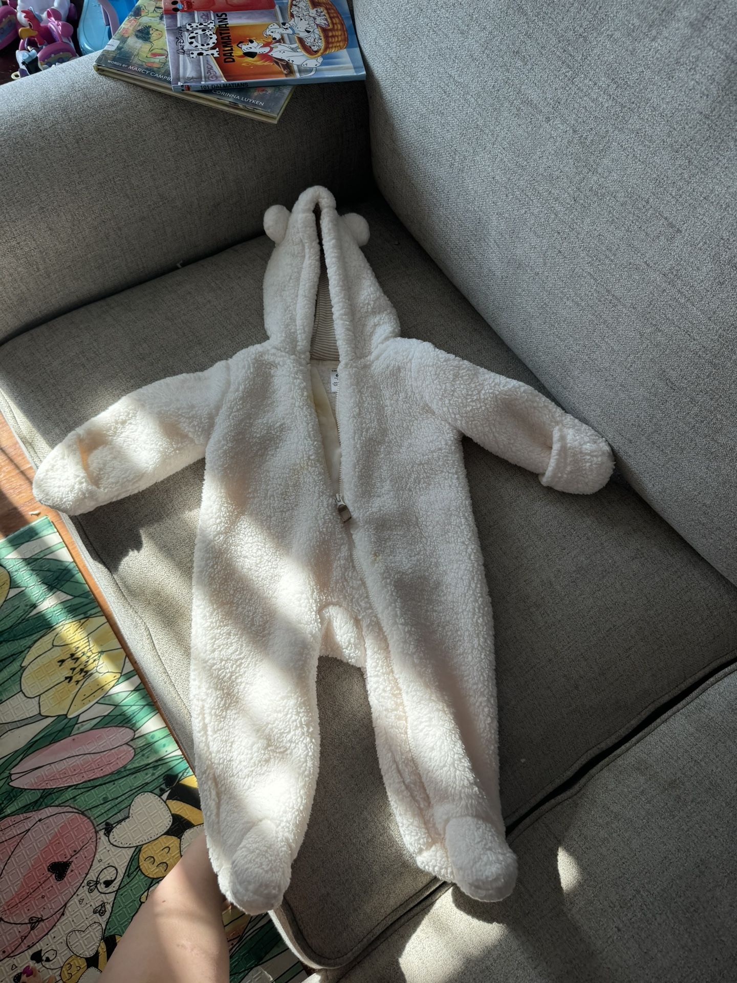White Bear Carters Baby Plush Sherpa Jumpsuit