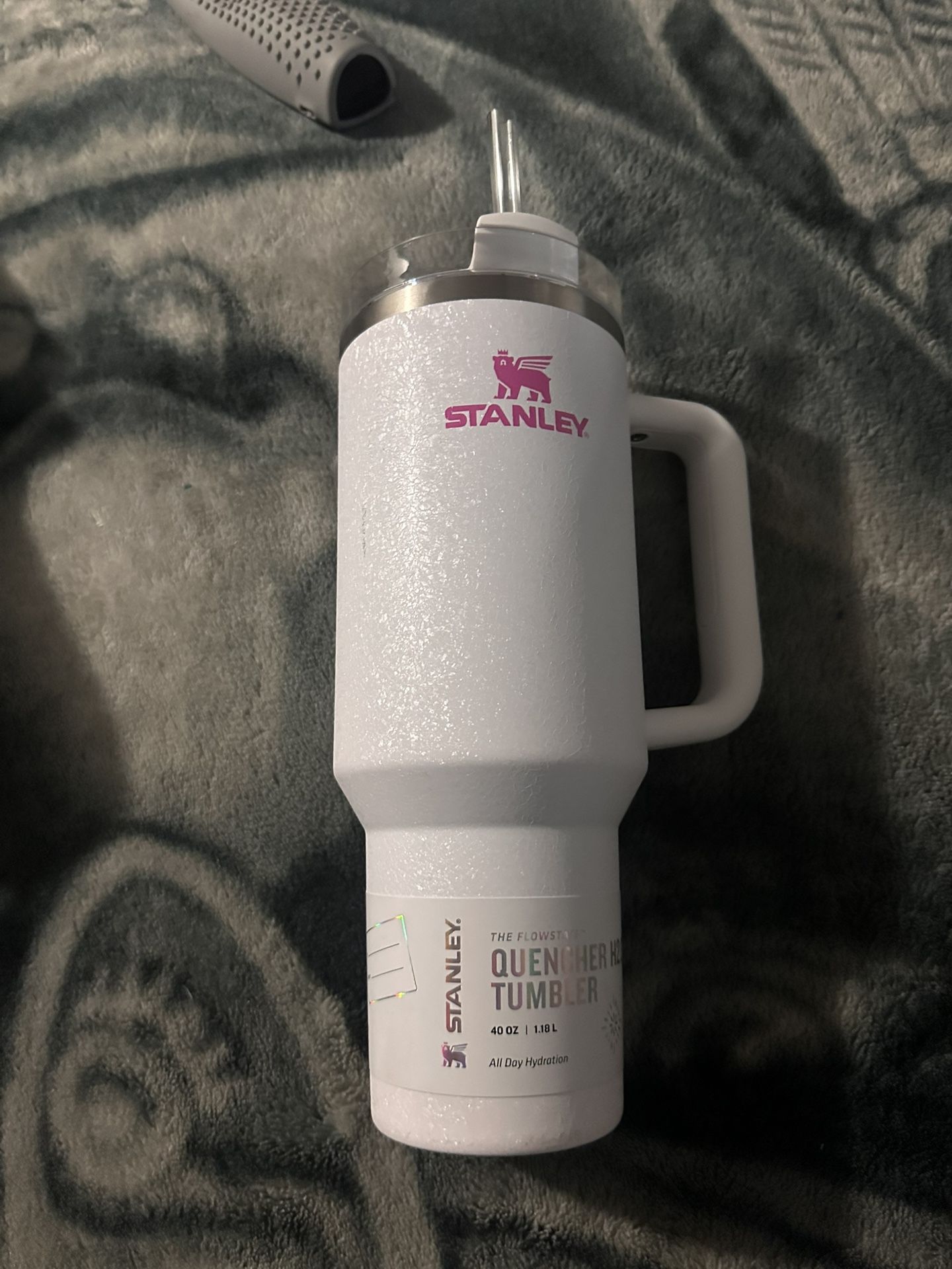 White And Pink Stanley 40oz