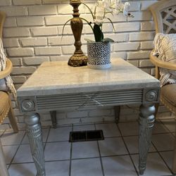 Marble Top End Table