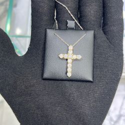Yellow Gold Jesus Cross 