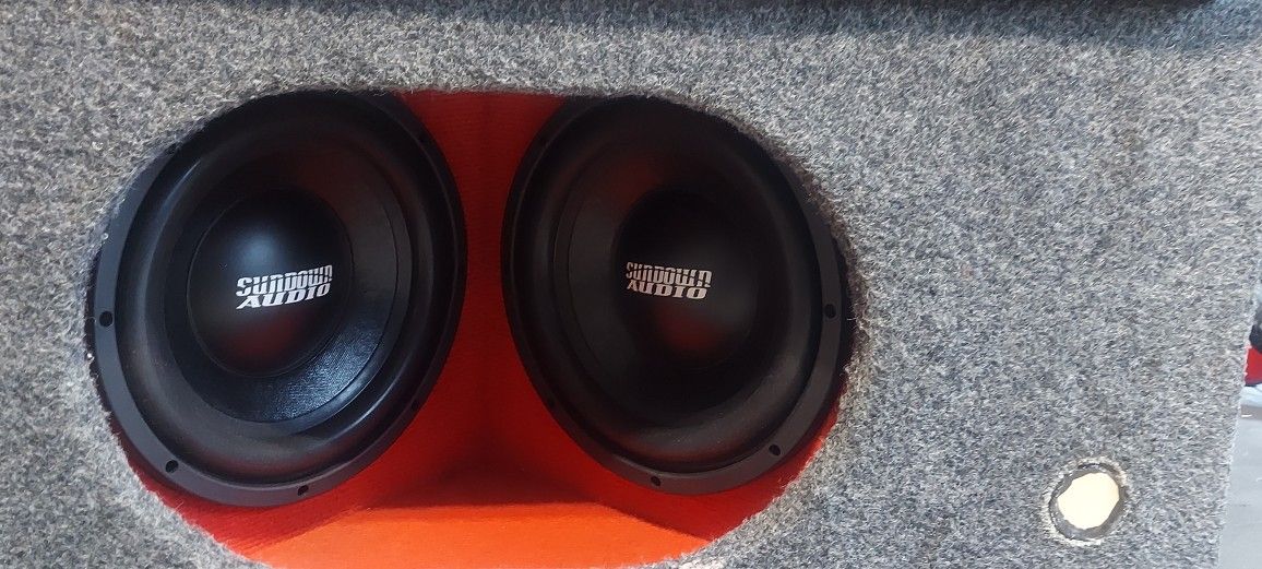 SUNDOWN AUDIO 10" Subwoofers & Rare JL AUDIO Ported REDEYE Box! for
