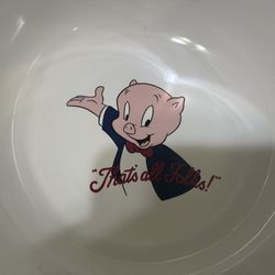 Vintage Warner Brothers  Looney Tunes  Large Ceramic Bowl