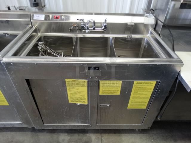 Tri Tech 3 compartment sink w/built in grease trap