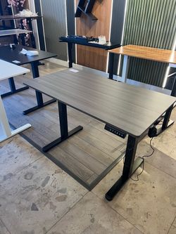 44” Grey Standing Desk Electric height adjustable desk