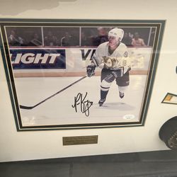 JSA  Coa  PAUL KARIYA  Framed Autographed/signed 8x10 photo plus Duck puck Shadow box!