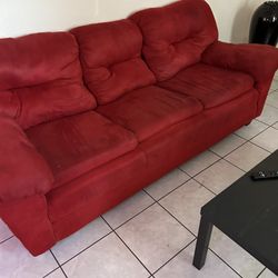 Used Velvet Nice With2 Pair Of Curtains Red
