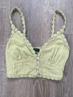 green crop top