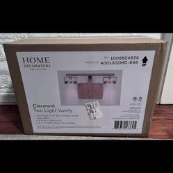 Home Decorators Clermont 14.75 in. 2-Light Satin Brass Bathroom Vanity Light