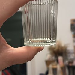 Clear ribbed votives