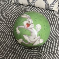 New Undrilled Bugs Bunny & Elmer Fudd Brunswick Bowling Ball & BUGS BUNNY BAG!