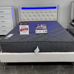 NEW QUEEN BED FRAME WITH MATTRESS
