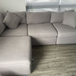 Sectional Couch Originally $1500 With Ottoman 